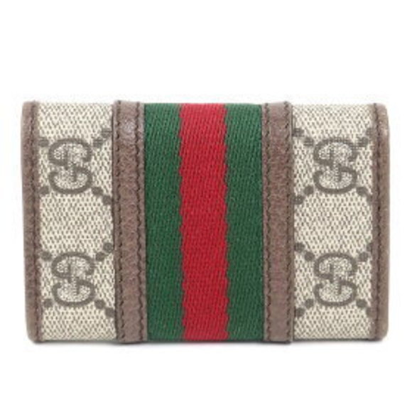 Gucci B Supreme Marmont Web Keychain Case Key GG GG Ophidia - Picture 1 of 8